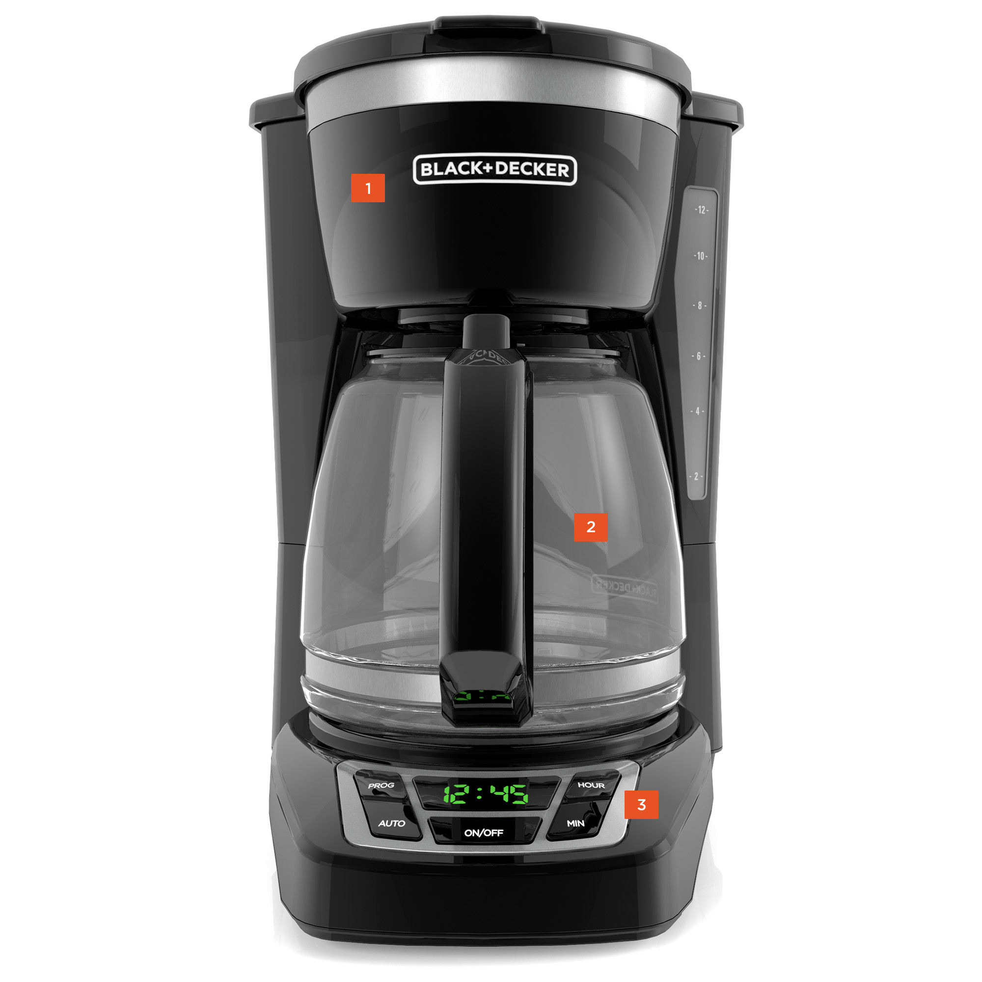 Black and decker 12 cup digital coffee maker sale